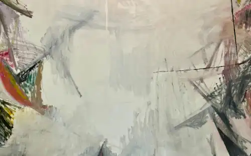 Meeslepende kubistische muurschilderingen in de historische kapel van Guillermo Kuitca: Kapel in Musée Picasso.
