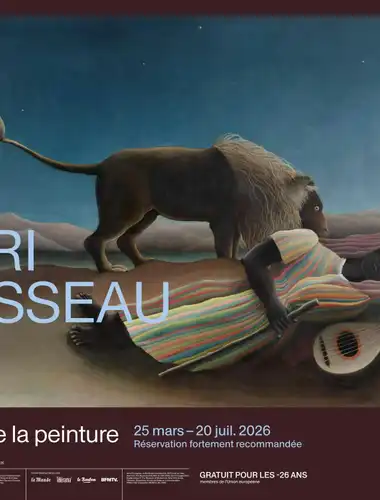 Kleurrijk oerwoudschilderij van Henri Rousseau in de expositie Henri Rousseau: De ambitie van een schilder.