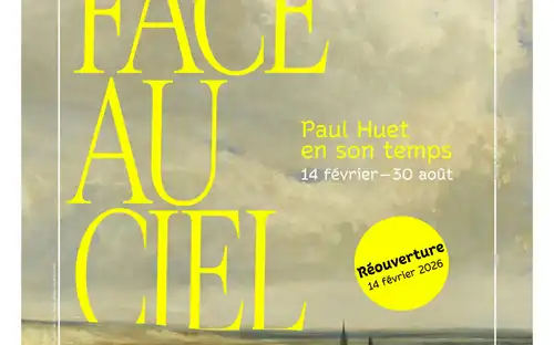 Dramatisch olieverfschilderij van Paul Huet voor De hemel tegemoet, Paul Huet in zijn tijd met een bewolkte lucht.