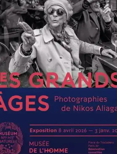 Close-up photography of elderly individuals displayed in the modern gallery space at Musée de l'Homme in Paris.
