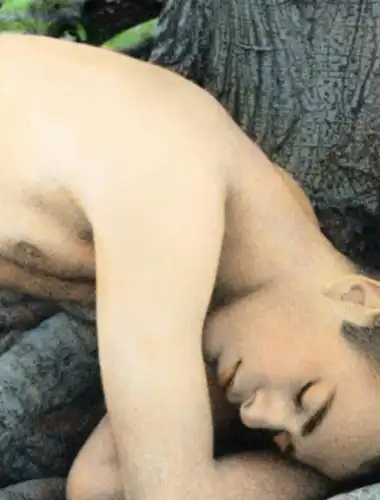 Hand-colored silver gelatin photograph by Youssef Nabil blending cinematic nostalgia and dreamlike imagery.